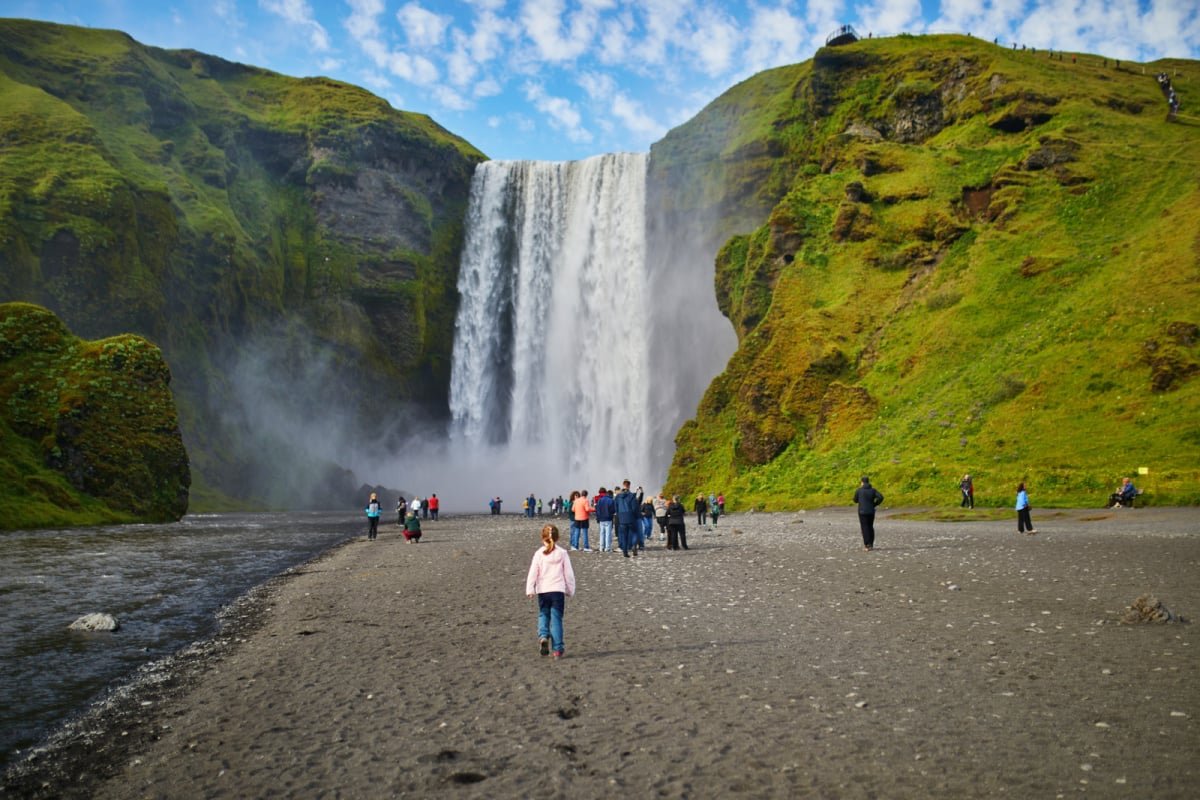 Tourists visiting Iceland