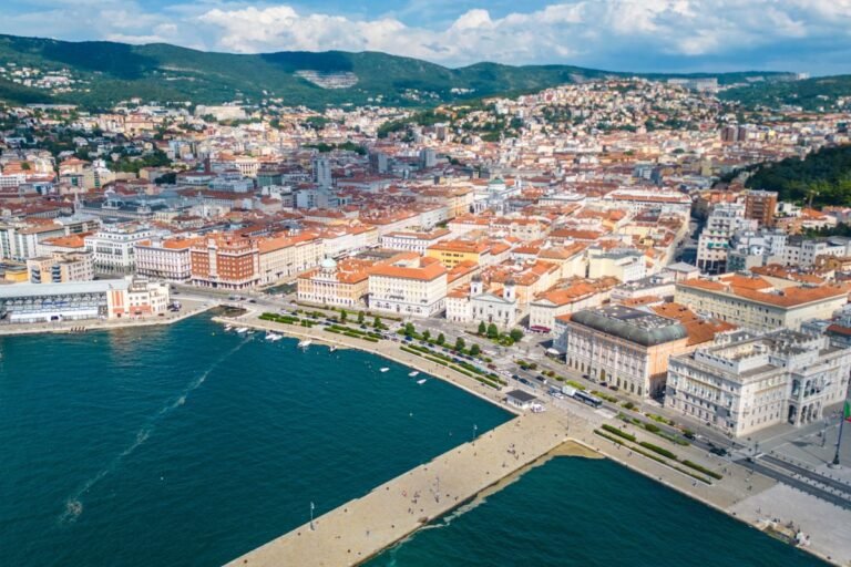 Aerial view of Trieste, Italy