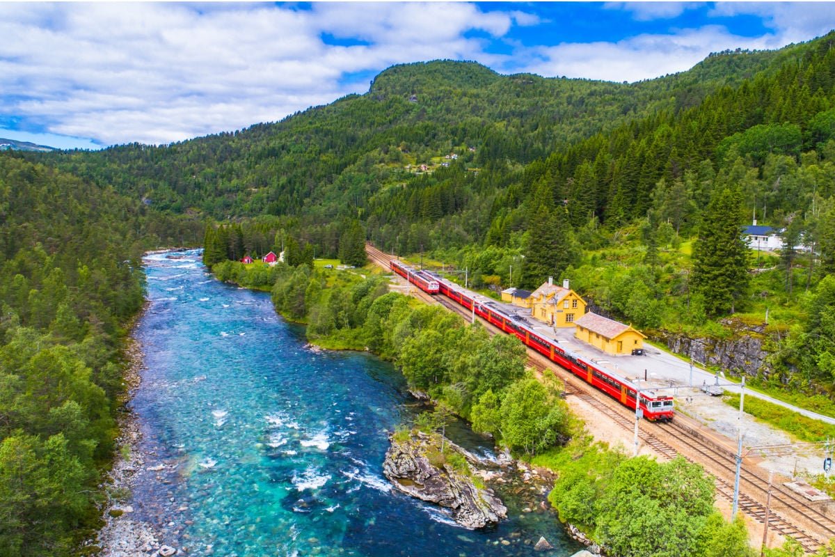 Train in Bergen, Norway