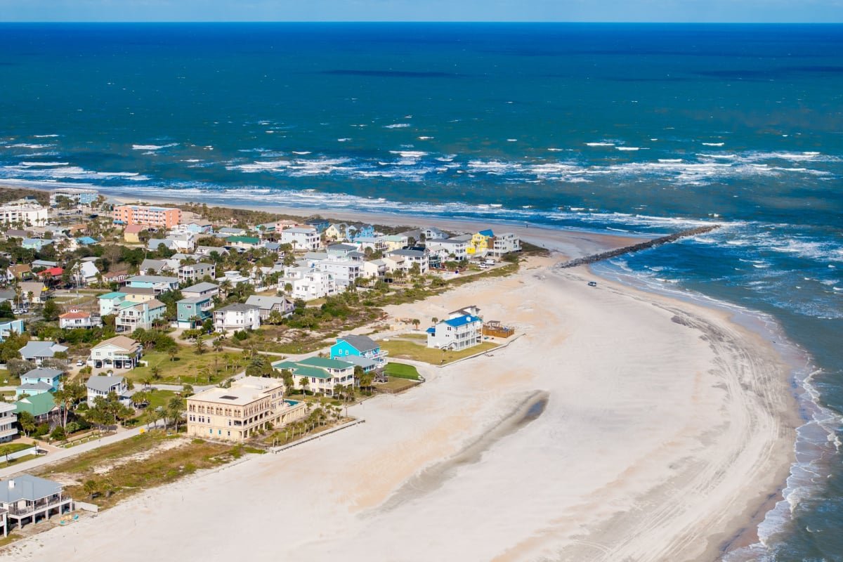 Vilano Beach, FL aerial view