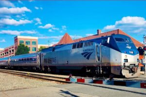 Amtrak train in Virginia