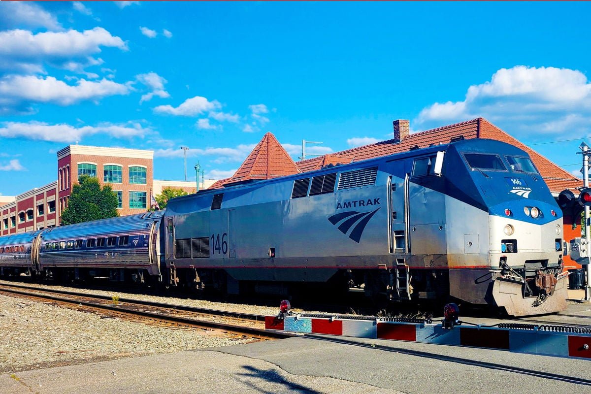 Amtrak train in Virginia